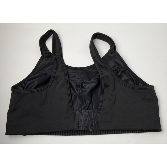 Moving Comfort 38D Black Sports Bra Wireless Unpadded Hook Close Athletic Sporty - Picture 3 of 5